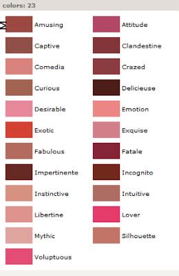 Chanel lip color chart